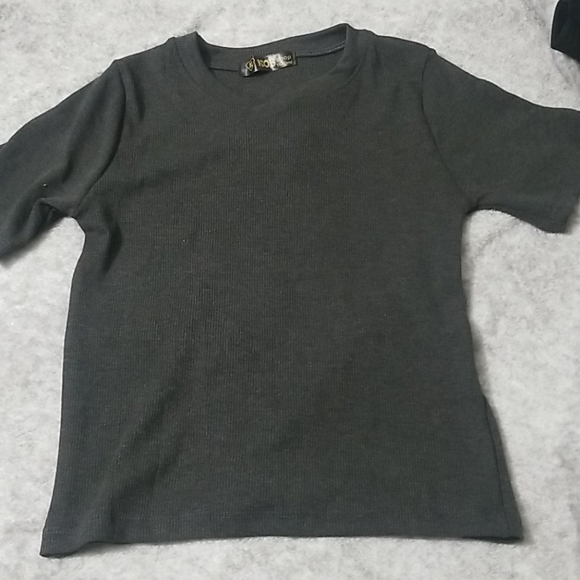 NWOT Charcoal crop top - Picture 1 of 6